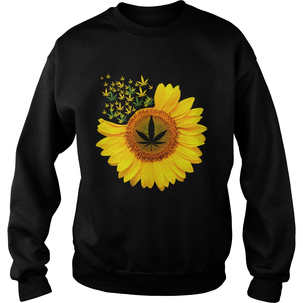 Canabis Weed Sunflower Sweatshirt