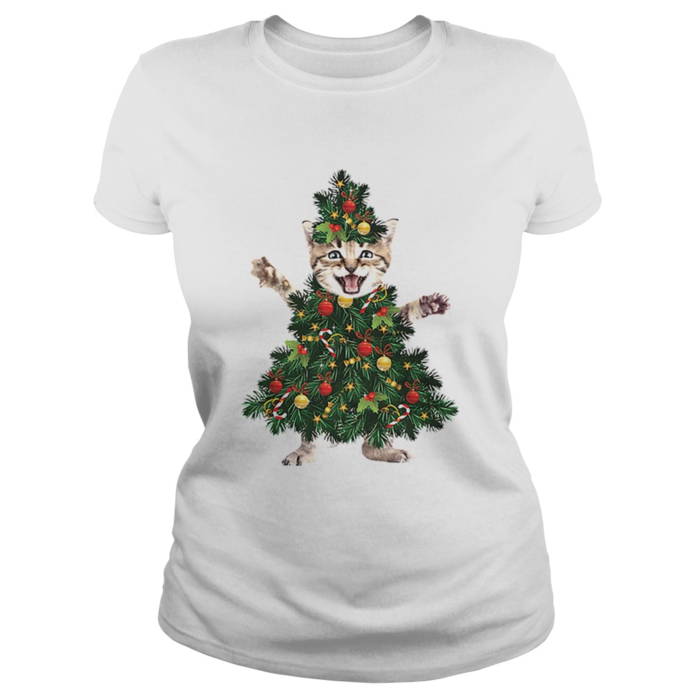 Cat pine Christmas tree Classic Ladies