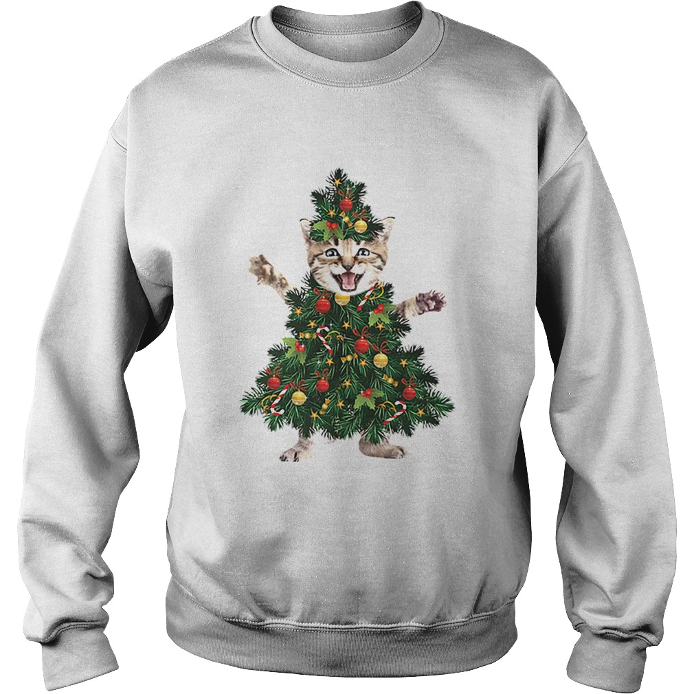 Cat pine Christmas tree Sweatshirt