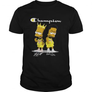 Champion Lebron James Jersey Lakers The Simpsons Signatures  Unisex