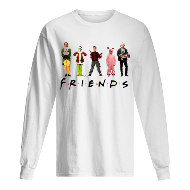 Characters Elf Grinch Kevin Friends Christmas Long Sleeved T-shirt 