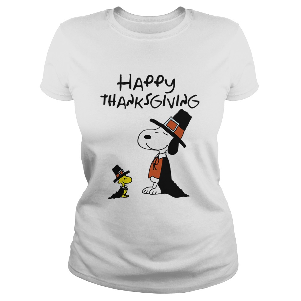 Charlie Brown Snoopy Happy Thanksgiving Graphic Classic Ladies