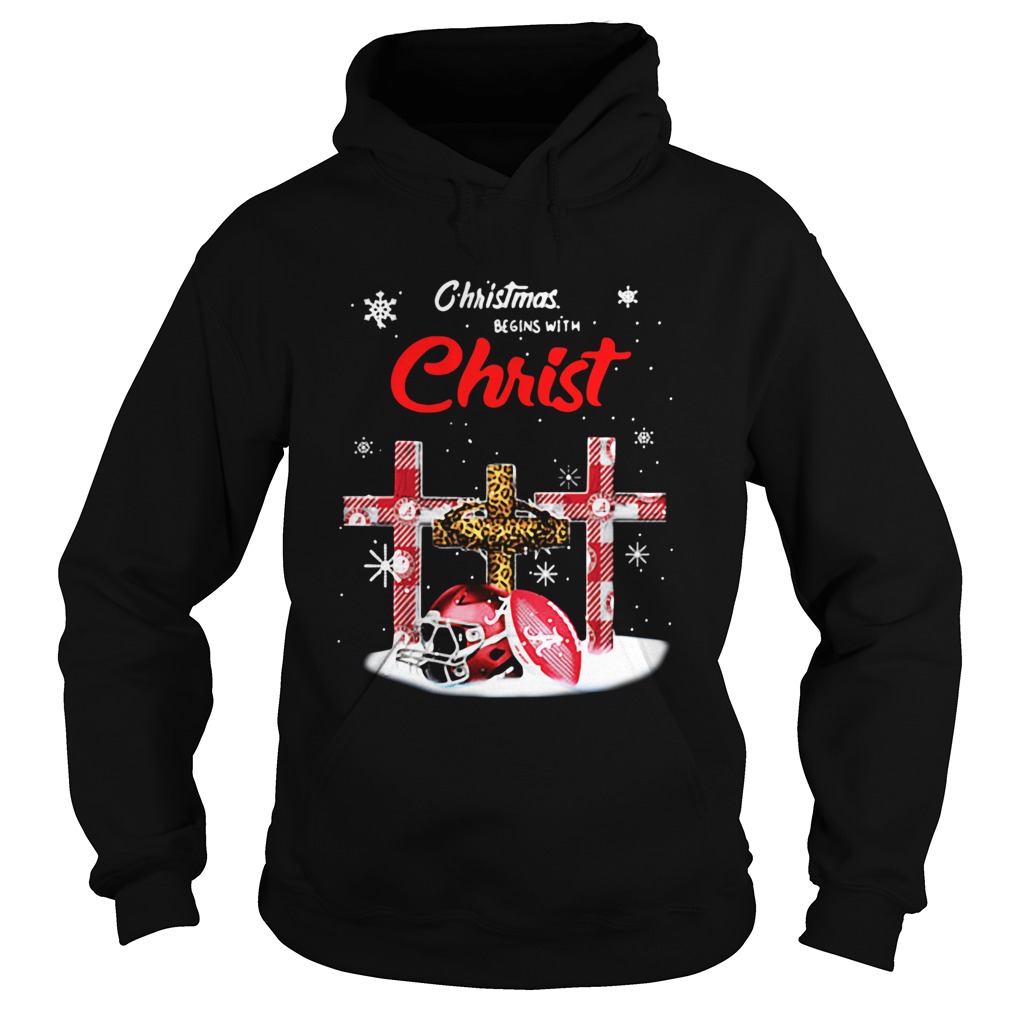 Christmas Begins With Christ Alabama Crimson Tide Hoodie