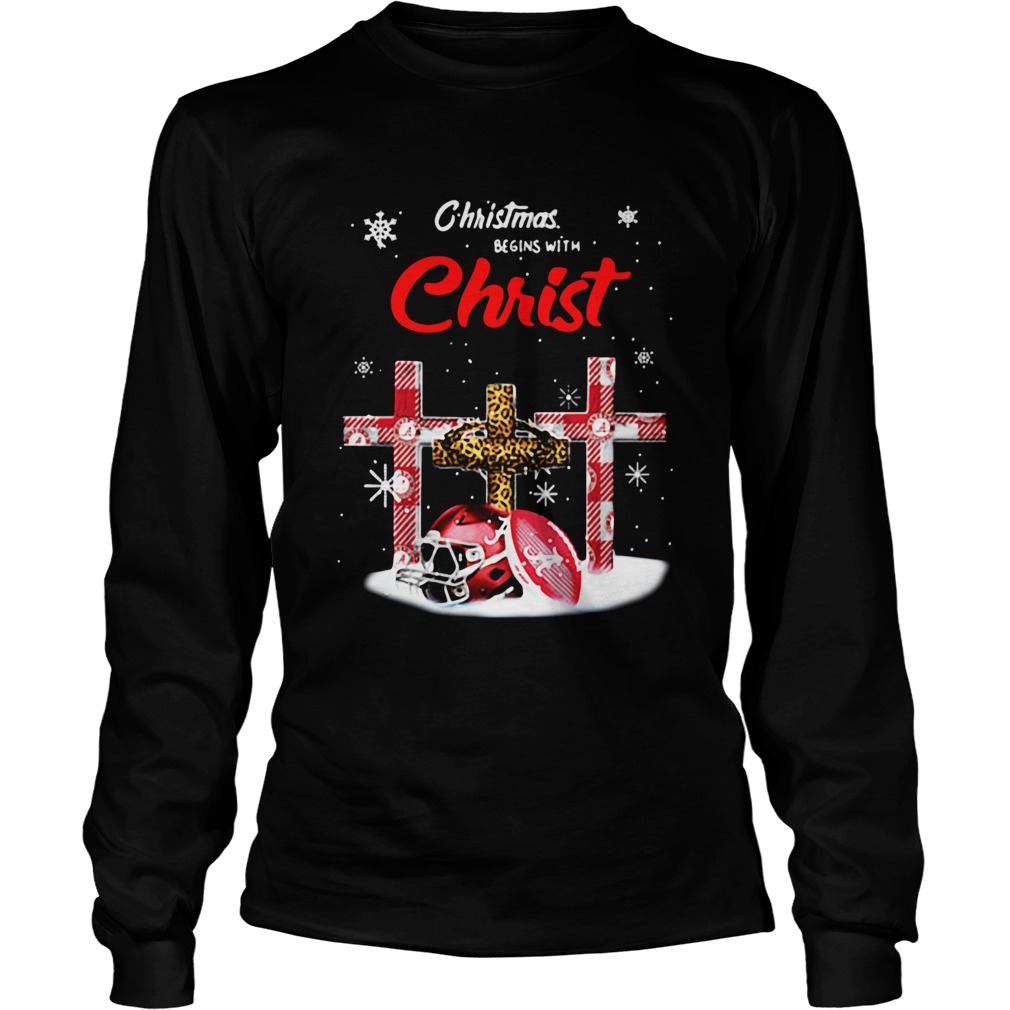 Christmas Begins With Christ Alabama Crimson Tide LongSleeve