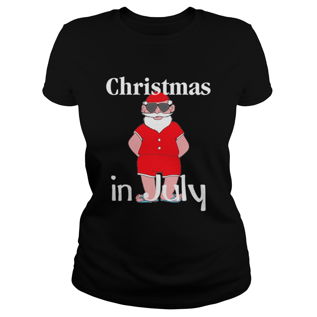 Christmas In July Funny Summer Santa Holiday Classic Ladies