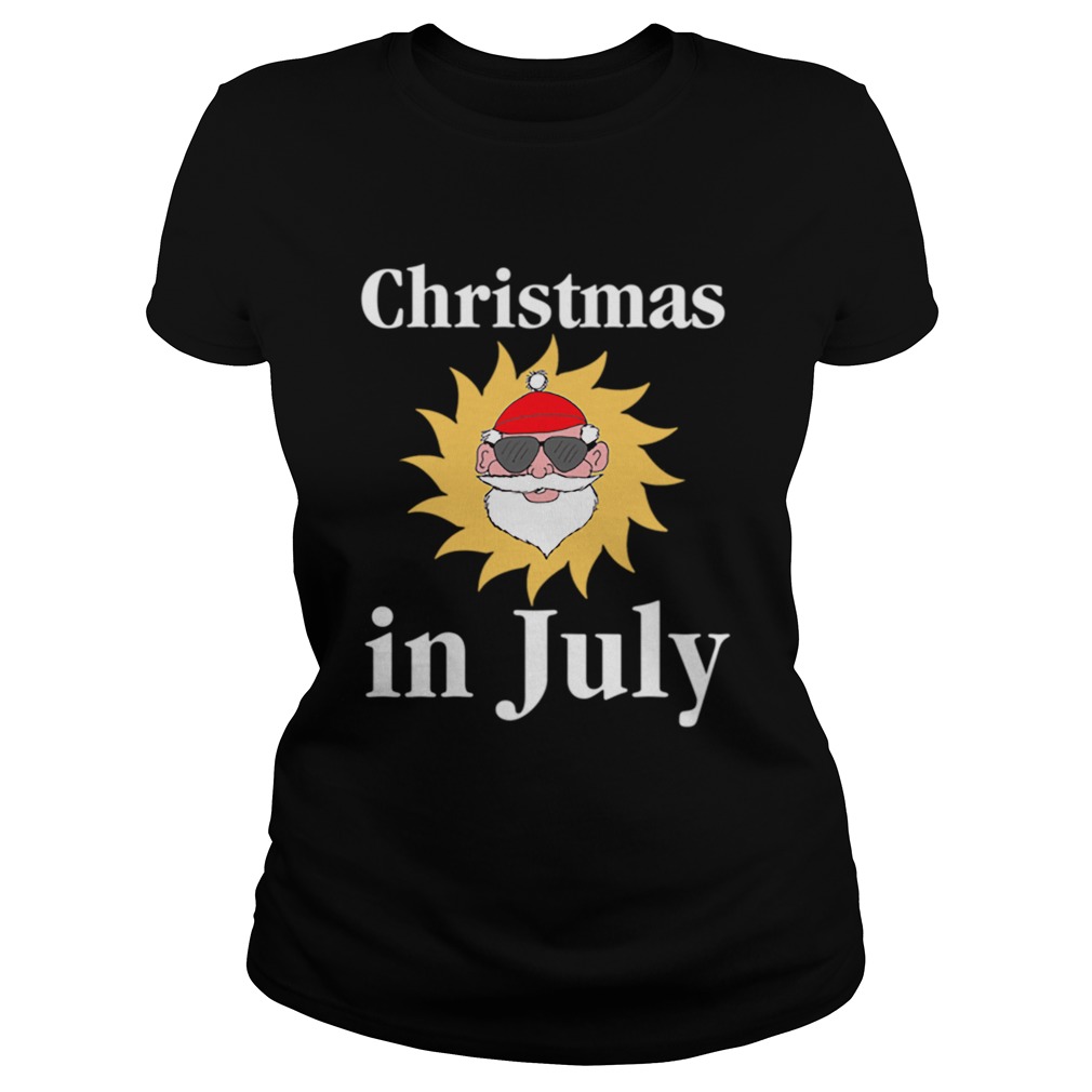 Christmas In July Funny Sunny Santa Holiday Graphic Classic Ladies