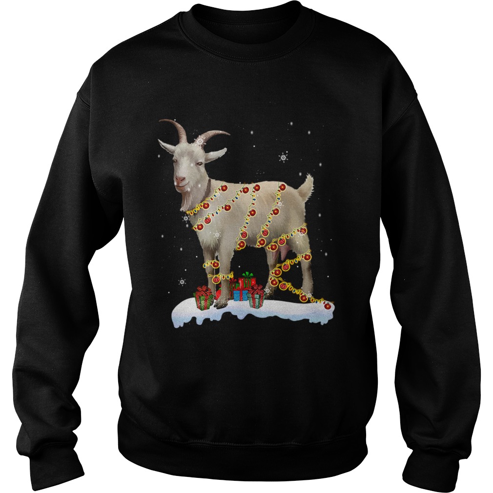 Christmas Lights Goat Sweatshirt
