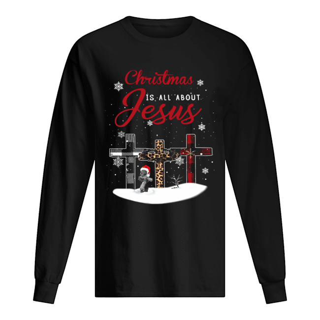 Christmas is all about Jesus Groot cross Long Sleeved T-shirt 