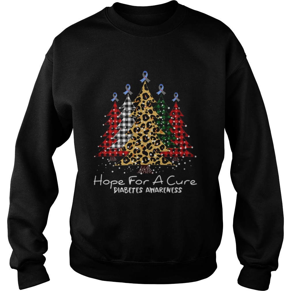 Christmas tree hope for a cure Diabetes Awareness Sweatshirt
