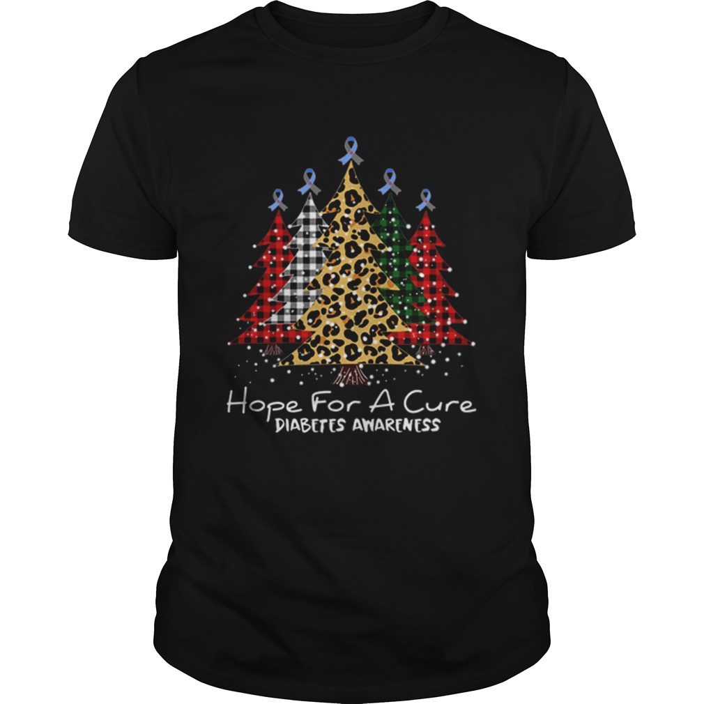 Christmas tree hope for a cure Diabetes Awareness shirt