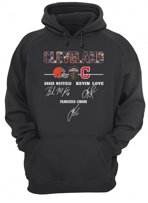 Cleveland Cavaliers Baker Mayfield Kevin Love signature Unisex Hoodie
