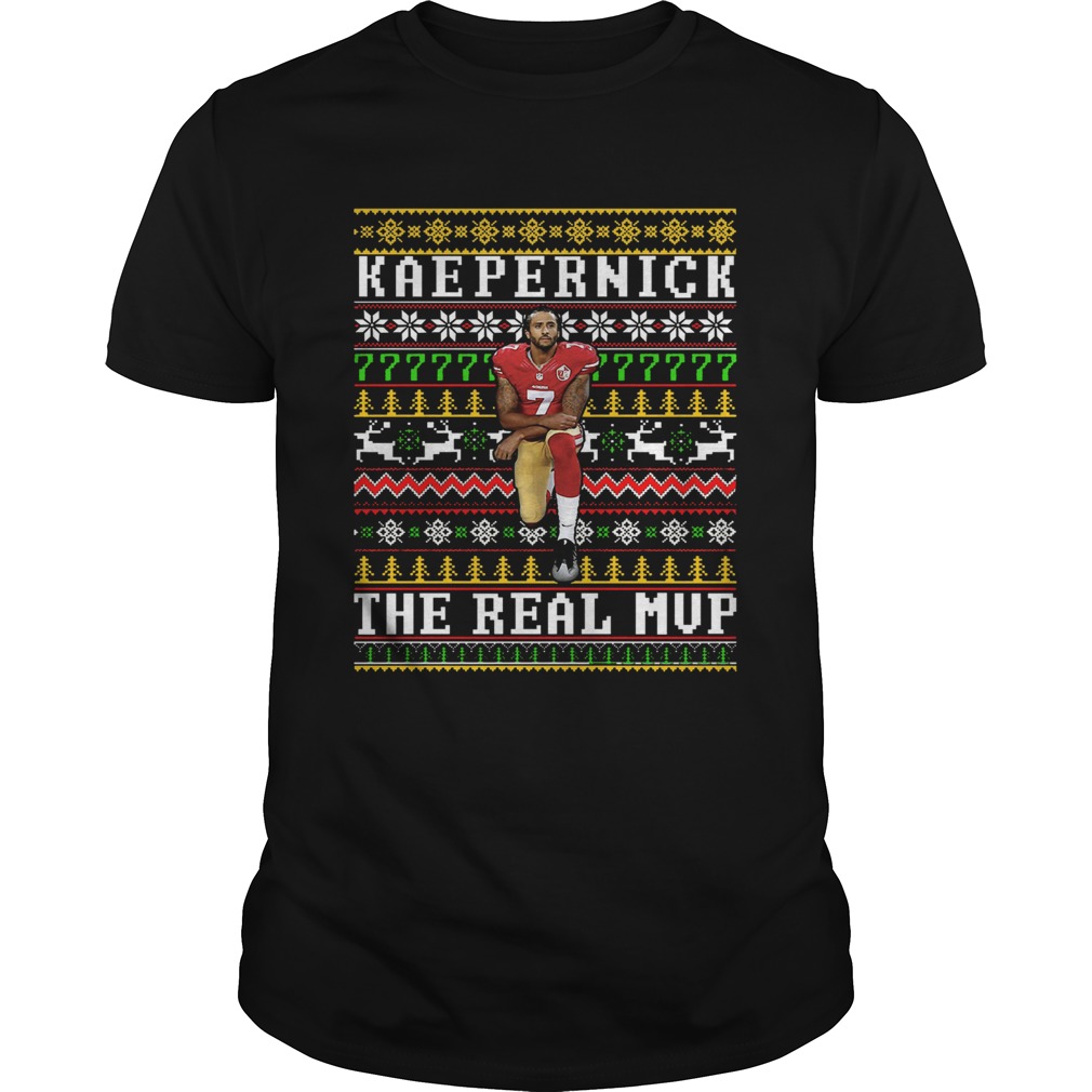 Colin Kaepernick the real MVP ugly christmas shirt