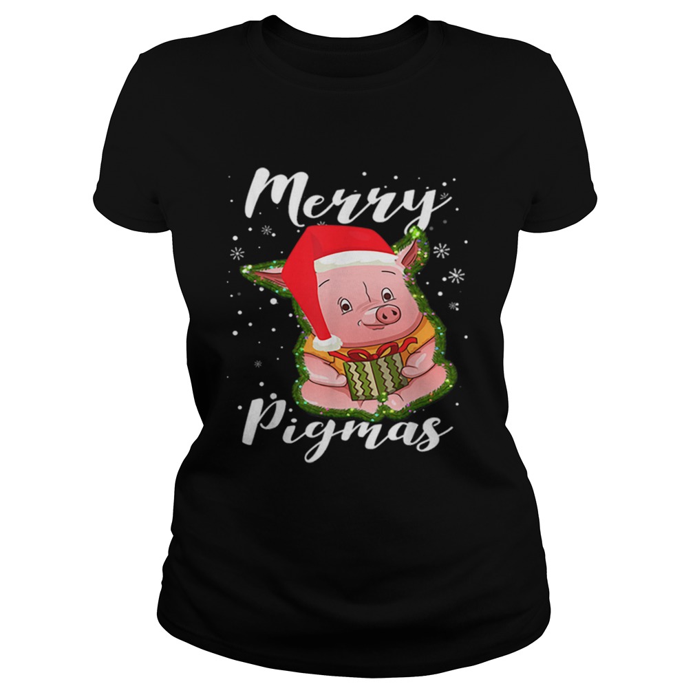Cool Pig Christmas Tree Xmas for Pig Lovers Classic Ladies