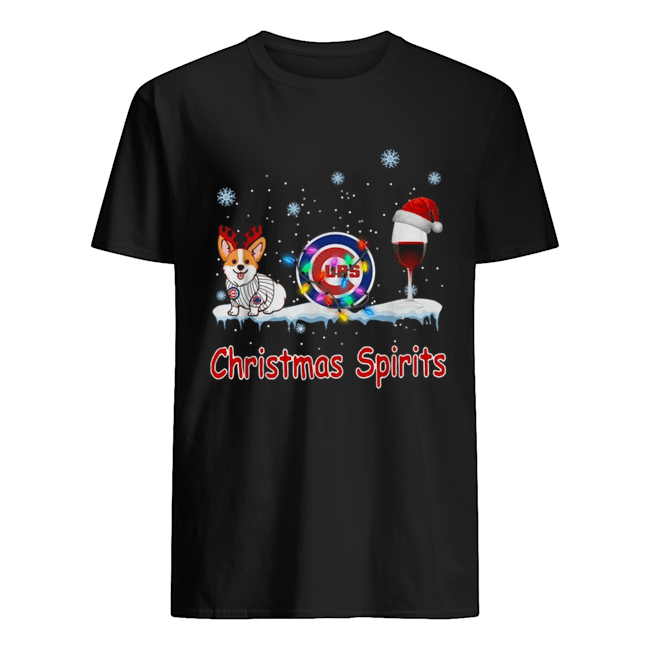 Corgi Chicago Cubs Christmas and wine spirits shirt - Trend Tee