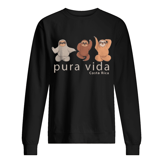 Costa Rica Sloths Souvenir Pura Vida Unisex Sweatshirt