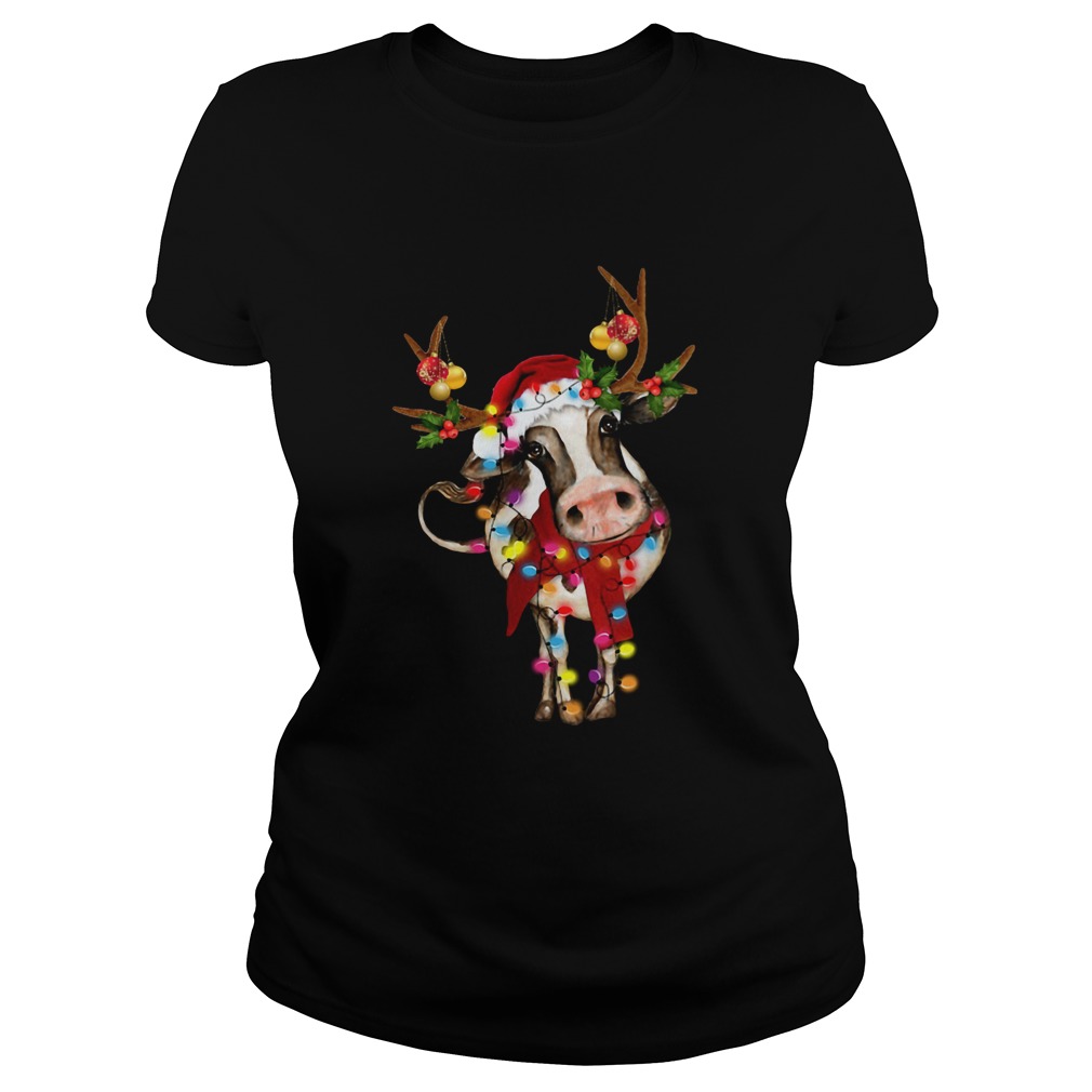 Cow Gorgeous Reindeer Light Christmas Classic Ladies