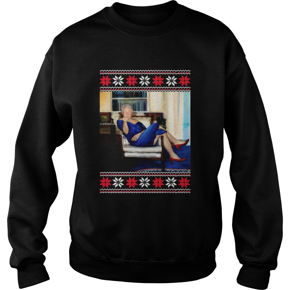 Creepy Clinton Ugly Christmas Sweatshirt