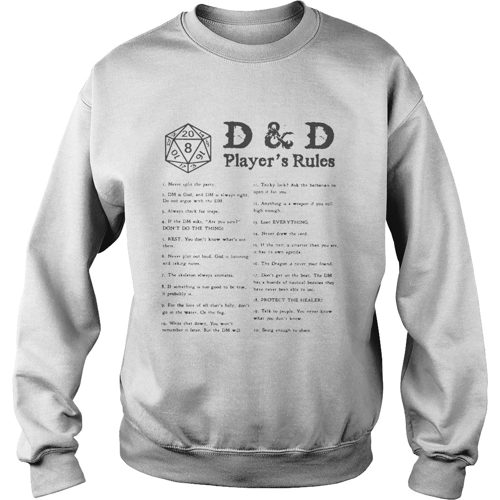 DD Players Rules Sweatshirt
