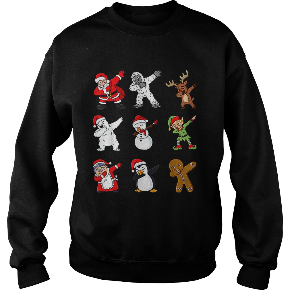 Dabbing Santa Claus And Friends Christmas Sweatshirt