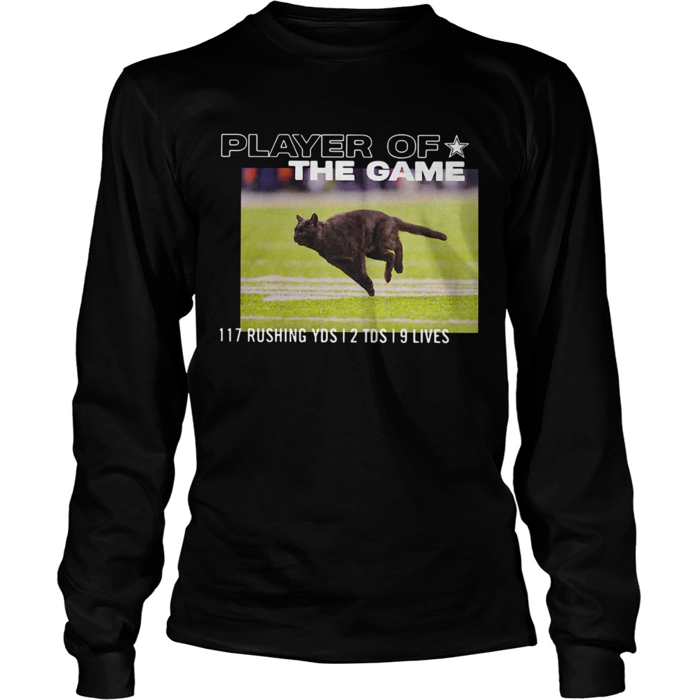 Dallas Cowboys Black Cat Player Of The Game 117 Rushing YSD 2 TDS 9 Lives LongSleeve