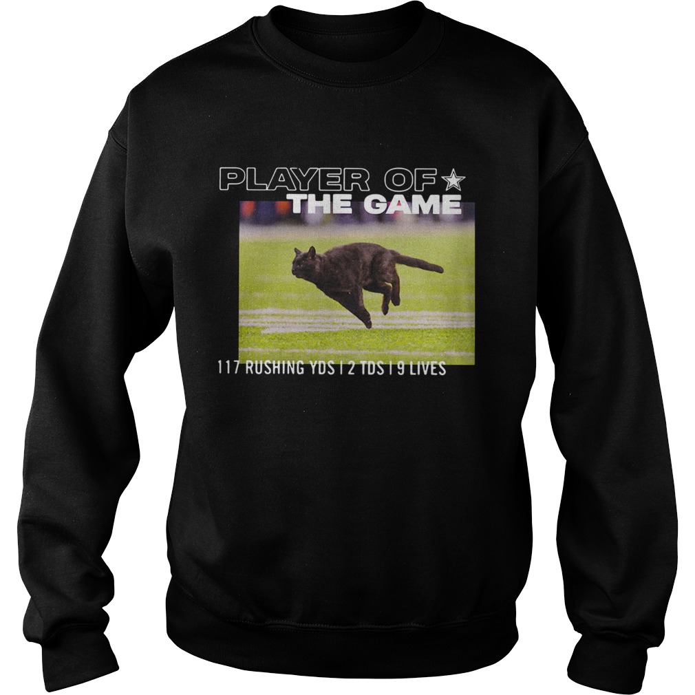 Dallas Cowboys Black Cat Player Of The Game 117 Rushing YSD 2 TDS 9 Lives Sweatshirt