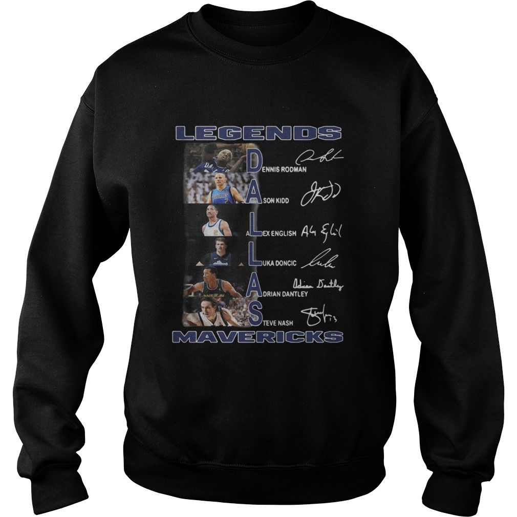 Dallas Cowboys Legends Mavericks Players Signatures Sweatshirt