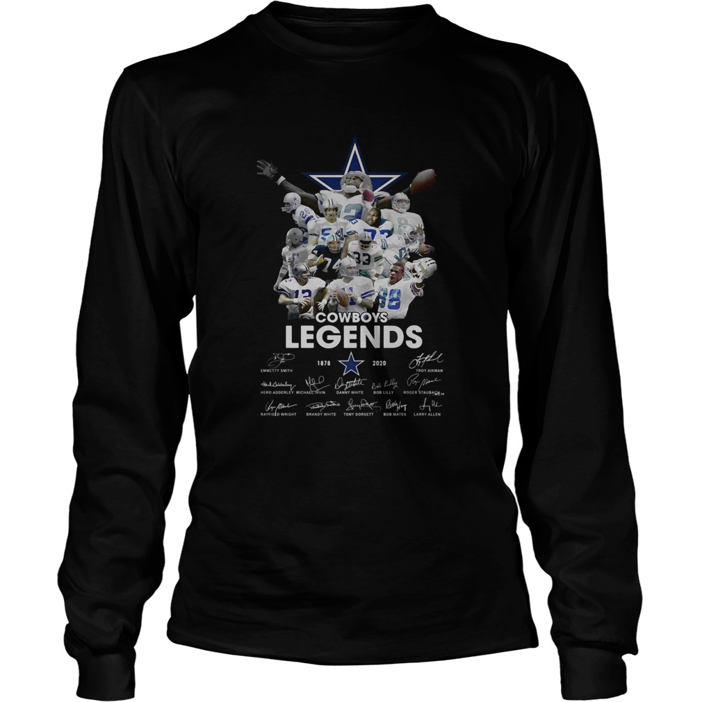 Dallas Cowboys legends team 1878 2020 signatures LongSleeve