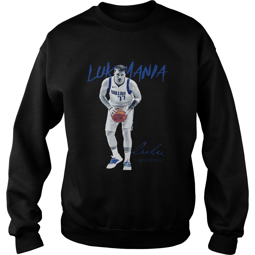 Dallas Mavericks 77 Luka Doncic Mania Signature Sweatshirt