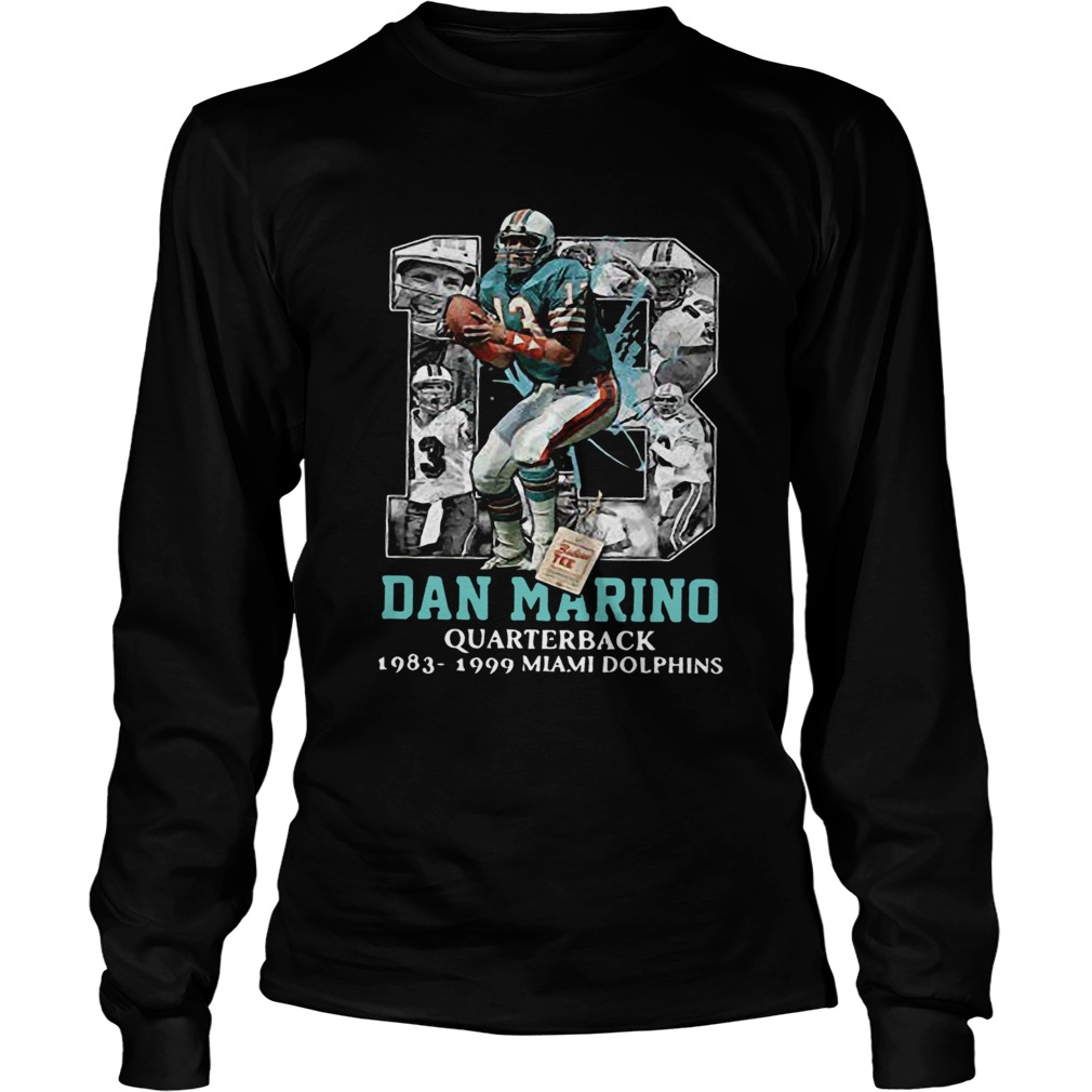 Dan Marino Quarterback 1983 1999 Miami Dolphins Legend Football Number 13 LongSleeve