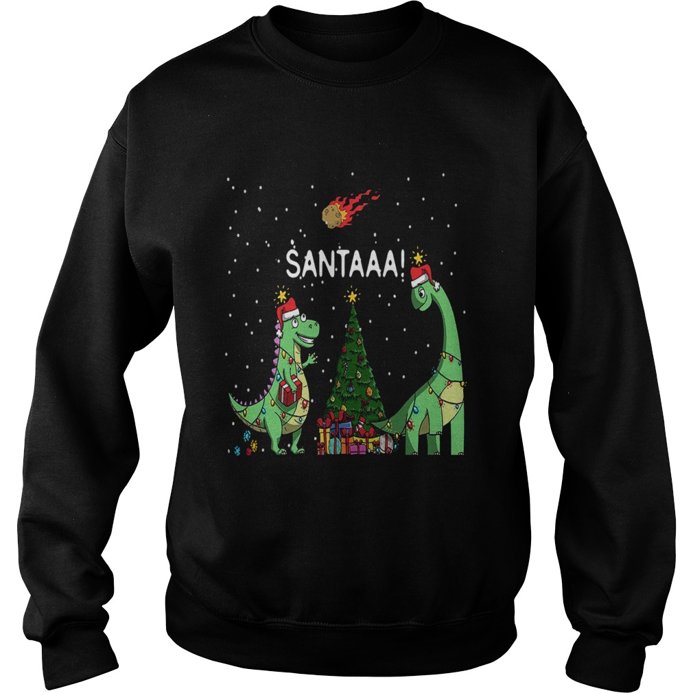 Dinosaur Santa Christmas Tree Sweatshirt