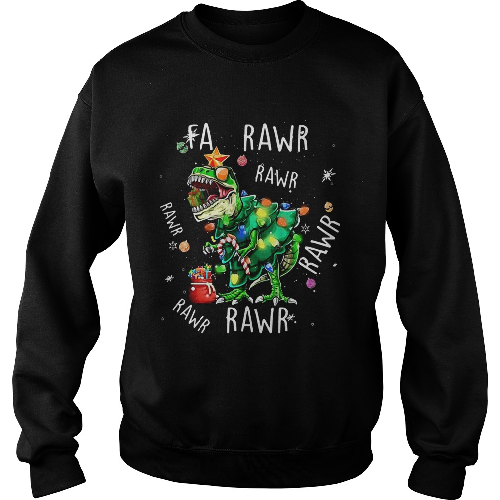 Dinosaur T Rex Fa Pawr Christmas Sweatshirt