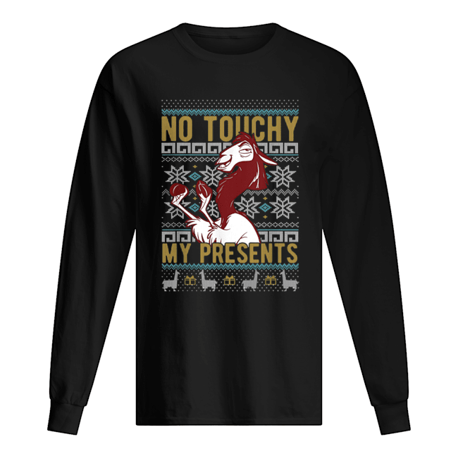 Disney Emperor’s New Groove Kuzco No Touchy Ugly Christmas Long Sleeved T-shirt 