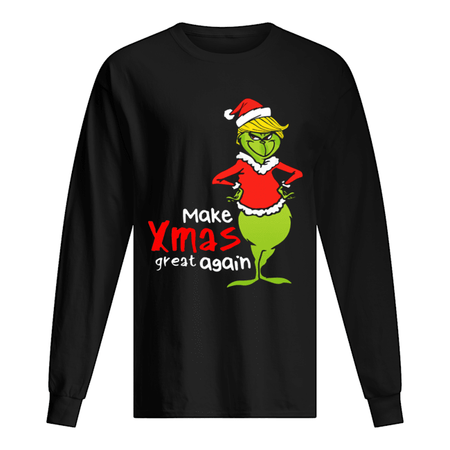 Donald Trump Grinch make xmas again christmas Long Sleeved T-shirt 