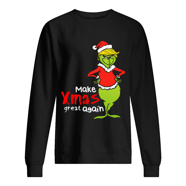 Donald Trump Grinch make xmas again christmas Unisex Sweatshirt