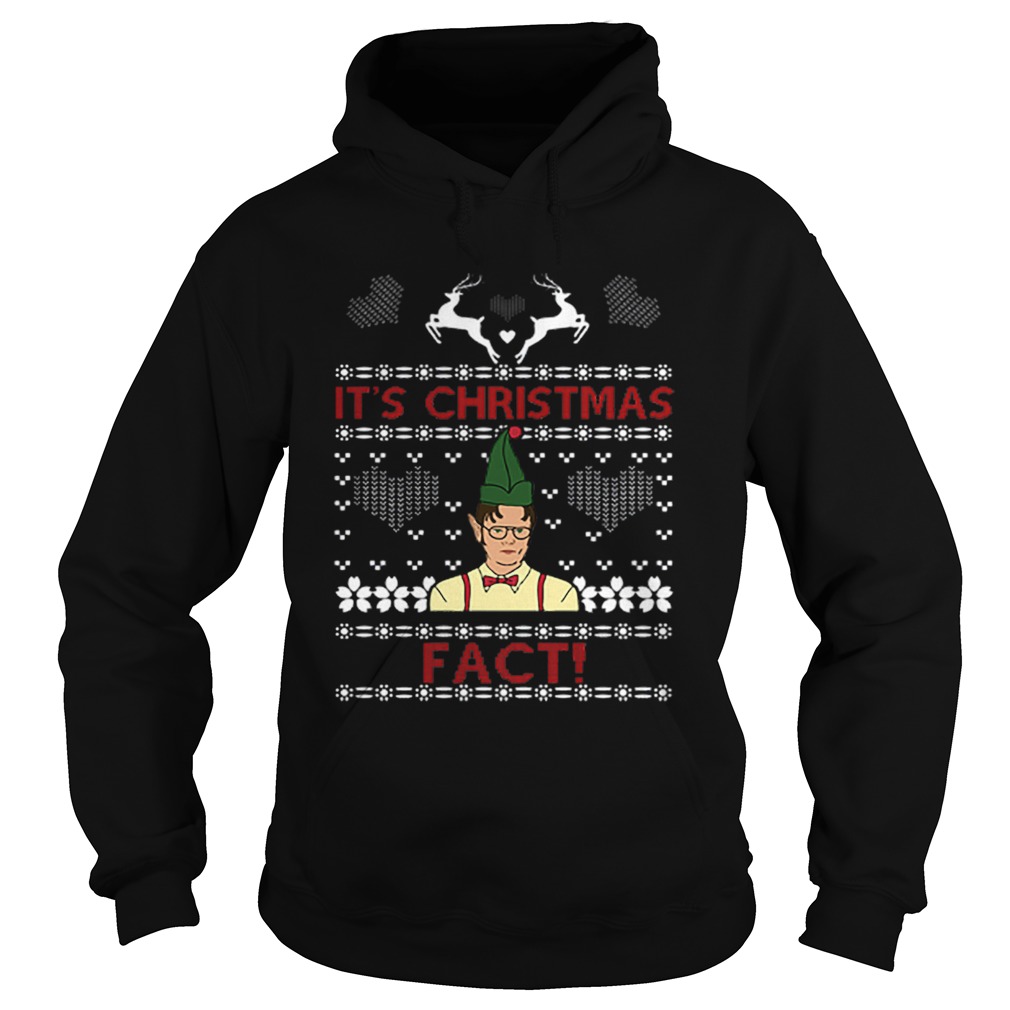 Dwight Schrute Its Christmas Fact Ugly Christmas Hoodie