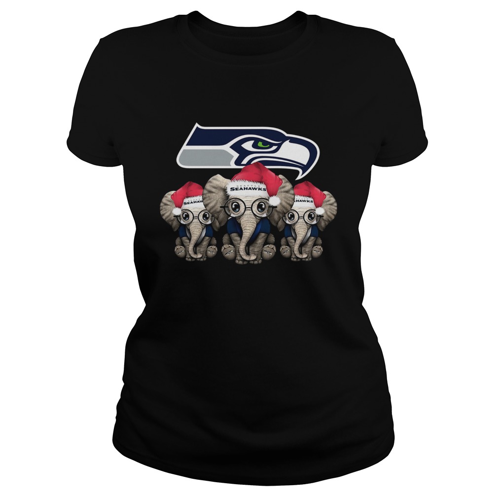 Elephant Santa Seattle Seahawks Classic Ladies