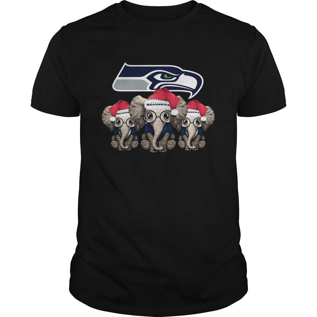 Elephant Santa Seattle Seahawks shirt