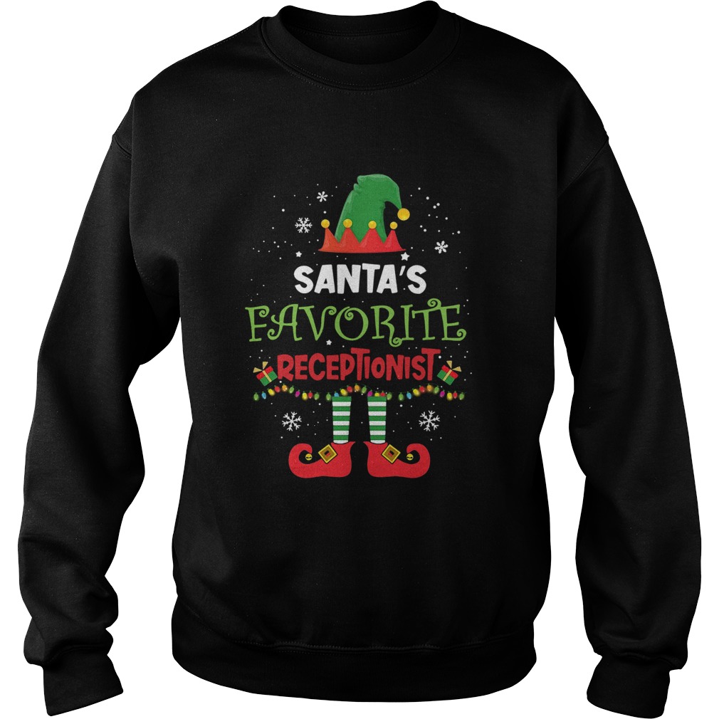 Elf Santas Favorite Receptionist Sweatshirt