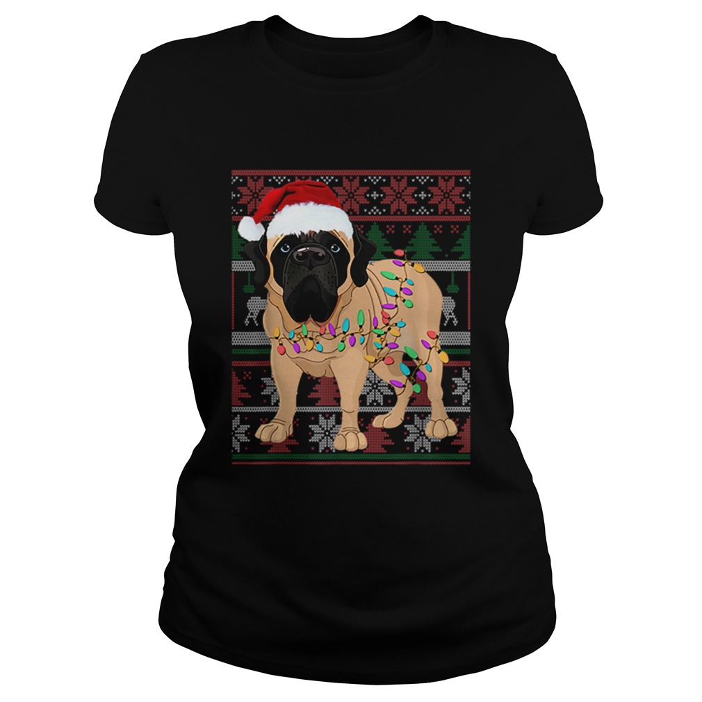 English Mastiff Ugly Sweater Christmas Gift Classic Ladies