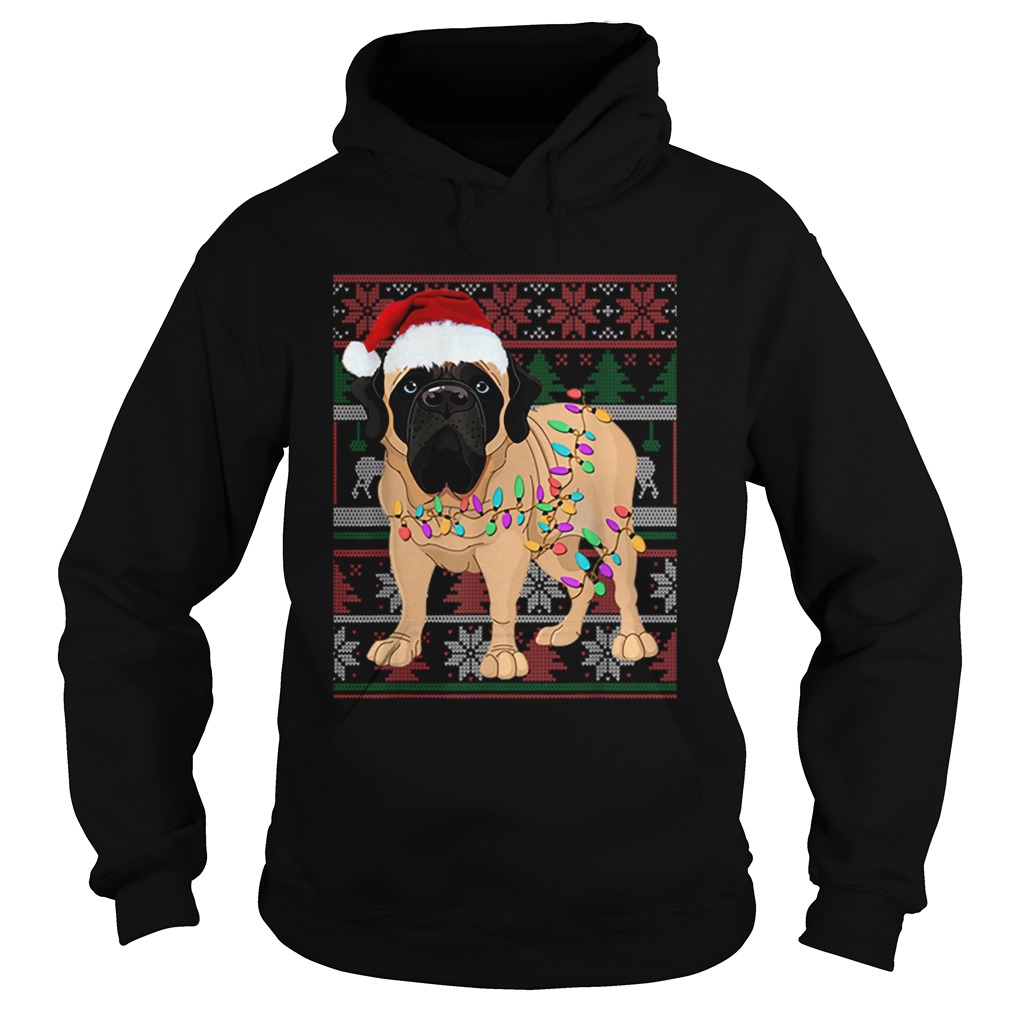 English Mastiff Ugly Sweater Christmas Gift Hoodie