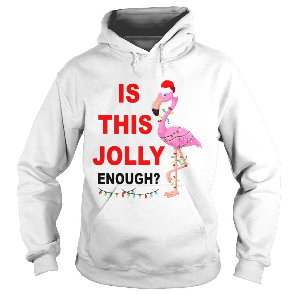 Flamingo Christmas is this Jolly enough Hoodie