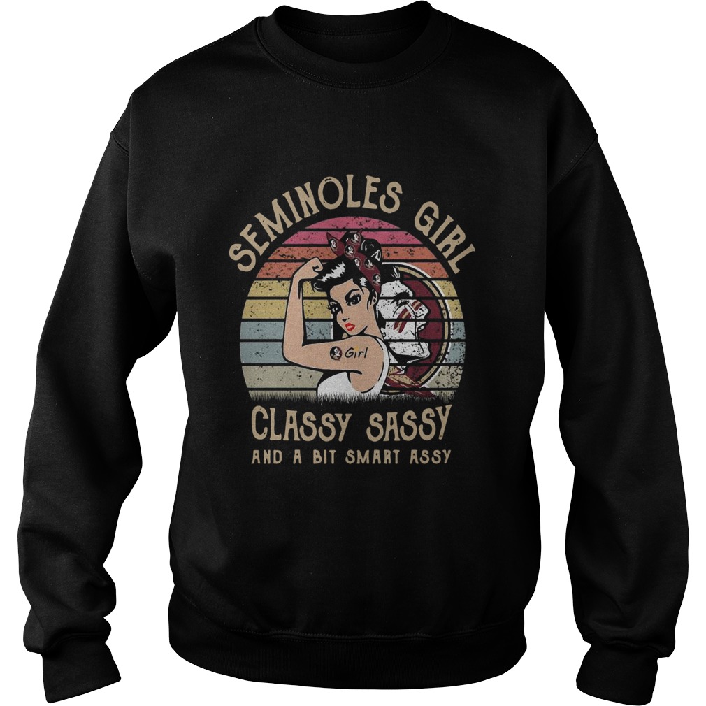 Florida State Seminoles girl classy sassy and a bit smart assy vintage Sweatshirt