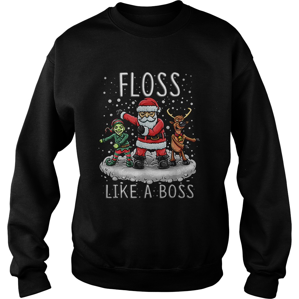 Floss Like A Boss Santa Floss Funny Christmas Gift Sweatshirt
