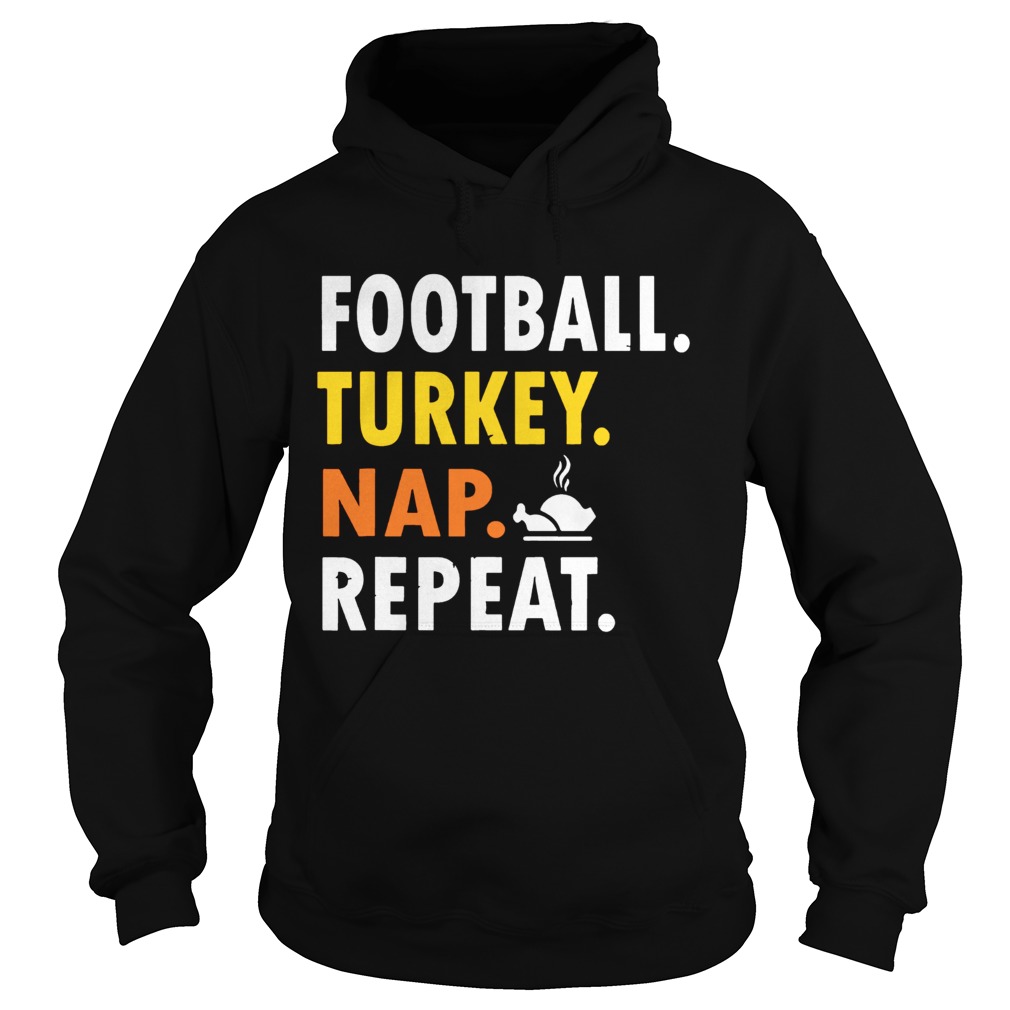 Football Turkey Nap Repeat Vintage Hoodie