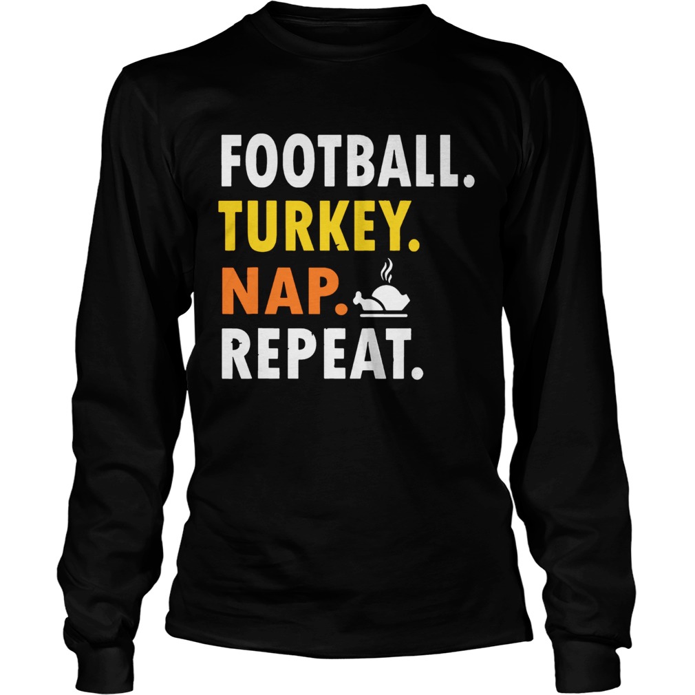Football Turkey Nap Repeat Vintage LongSleeve