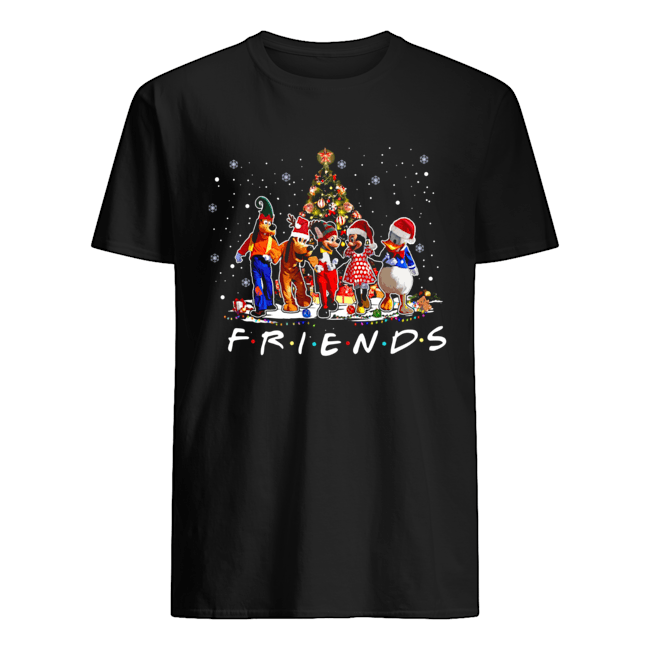 Friends Mickey Mouse characters christmas tree shirt