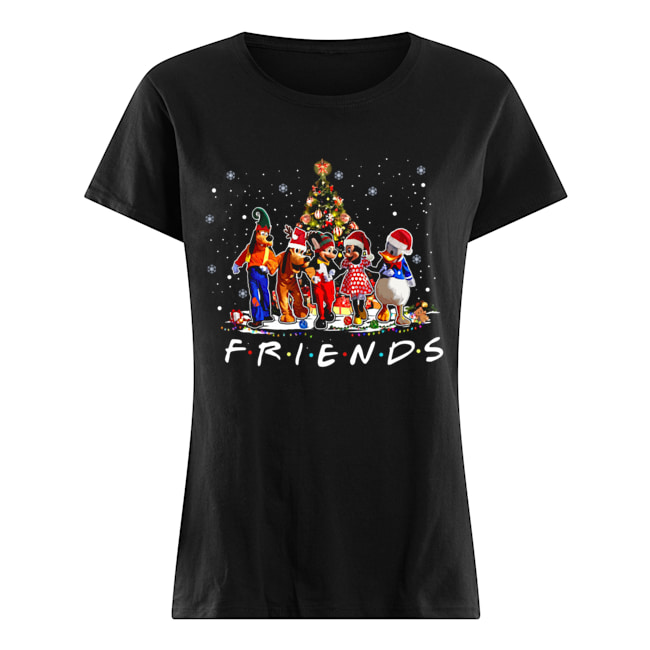 Friends Mickey Mouse characters christmas tree Classic Women's T-shirt