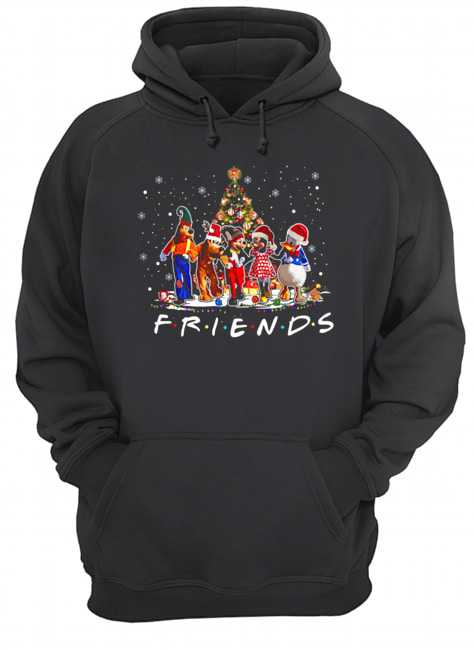 Friends Mickey Mouse characters christmas tree Unisex Hoodie