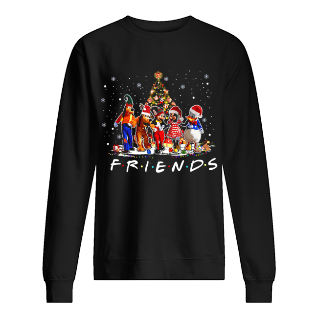 Friends Mickey Mouse characters christmas tree Unisex Sweatshirt