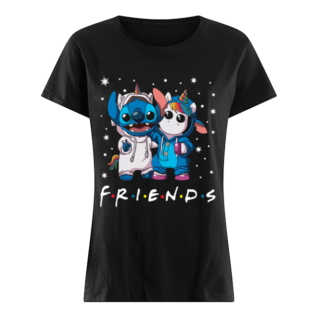 Friends Tv Show Baby Stitch and Unicorn Classic Women's T-shirt